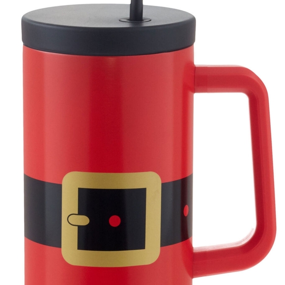 NWT Hallmark Santa Suit Insulated Travel Cup With Handle, 40 oz. 🎅 - Picture 3 of 5